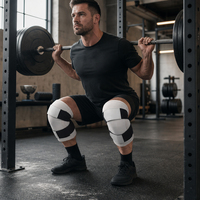 Genouillères de squat en néoprène robustes 5 mm respirantes pour hommes et femmes, soutien du genou, haltérophilie, powerlifting, protection et stabilité en salle de sport