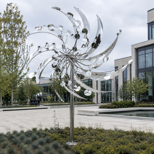 Scultura Cinetica a Vento in Acciaio Inossidabile, Albero <span class=keywords><strong>di</strong></span> Dente <span class=keywords><strong>di</strong></span> Leone in Metallo per Decorazione Paesaggistica <span class=keywords><strong>di</strong></span> Parchi, Piazze, Giardini e Resort - Product Image 2
