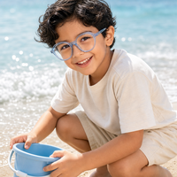 Lunettes optiques légères en acétate pour enfants, montures carrées à bordure complète, charnières à ressort, lunettes de lecture pour usage quotidien