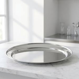 Plateau de service ovale écologique, assiette durable pour servir les aliments - Product Image 1