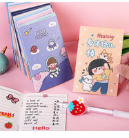 Carnet de notes promotionnel personnalisé imprimé, petit format, motif dessin animé, mini bloc-notes de poche souple, idéal pour les élèves du primaire, cadeau ou récompense.