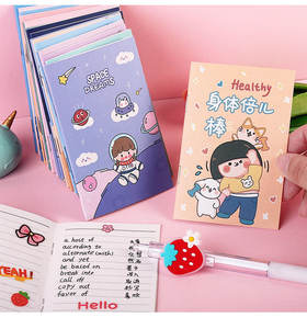 Cuaderno de <span class=keywords><strong>Bolsillo</strong></span> Personalizado, Simple, Pequeño, de Papel, con Dibujos Animados, Mini Libreta Promocional, Premios para Estudiantes de Primaria, Regalo - Product Image 5