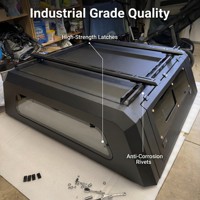 Aluminum Alloy Truck Canopy Camper Shell for Toyota Tacoma 2016-2026 5FT 6FT Waterproof Lockable No-Drill Installation