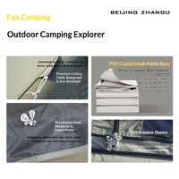 ShuMaoTong 6+6 Tente de toit gonflable extensible pour l'extérieur, imperméable, pare-soleil, camping, double couche, quatre saisons, 210g