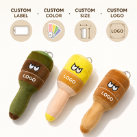 Porte-clés en peluche amusant, breloque de dessin animé unique, pendentif polyvalent pour sac à dos, accessoire pour cadeaux d'anniversaire créatifs