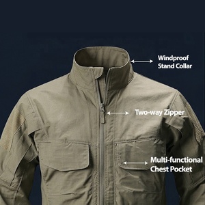 Camisa Casual Transpirable de Manga Larga para Hombre con <span class=keywords><strong>Propiedades</strong></span> Impermeables y Transpirables, Adecuada para Entrenamiento Táctico al Aire Libre. - Product Image 4