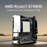 NOUVEAU Kit Carte Mère ITX avec Processeur AMD Ryzen R7-8845HS Intégré, 8 Cœurs et 16 Threads, DDR5, pour Ordinateur de Jeu et de Bureau