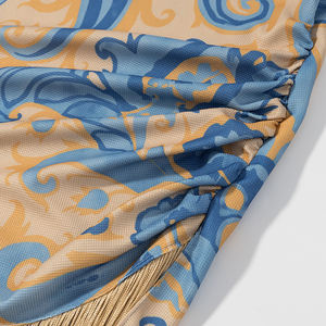 Abito Patchwork con frange 2025 stampato su misura senza maniche Maxi OEM bohémien Resort abbigliamento per abiti Casual <span class=keywords><strong>Vintage</strong></span> stampati <span class=keywords><strong>Boutique</strong></span> - Product Image 4