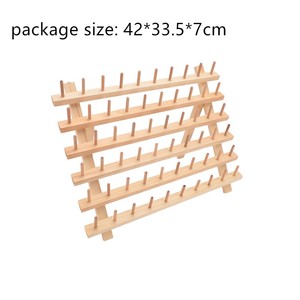 Tressage Cheveux Rack 60 Bobines Mur Monté Décoration Couture Titulaire En Bois Porte-<span class=keywords><strong>Fil</strong></span> - Product Image 2