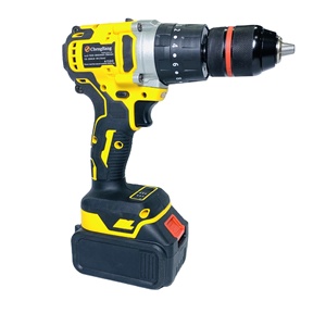 <b>Set</b> of 35pcs 13mm Brushless Lithium Impact Drill Portable Cordless <b>Torque</b> Screwdriver Combination Tool Kit Yellow MTG02 - Product Image 4