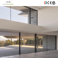 Porte coulissante élégante et moderne en aluminium et verre, isolation thermique, deux/trois rails, drainage dissimulé, utilisation hospitalière et jardin