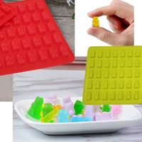 Moule à chocolat en silicone de qualité alimentaire, écologique, non toxique, antiadhésif, réutilisable, en forme de mini-ours, pour bonbons gélifiés, de la marque Refine Factory