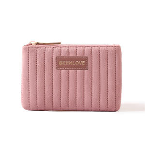 Trousse de maquillage Beenlove, trousse de toilette portable de voyage, petite taille, rose, design matelassé pour femmes, rangement cosmétique - Product Image 1