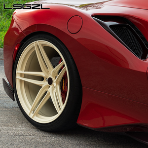 Jantes de voiture personnalisées forgées en une seule pièce, couleur or <span class=keywords><strong>champagne</strong></span>, 5x114.3 5x130 5x120 pour BMW M3 M5 <span class=keywords><strong>Ferrari</strong></span> Benz Corvette, 17-26 pouces, Mustang - Product Image 4