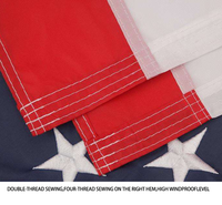 Drapeau américain 3x5 pieds en polyester Oxford robuste à rayures, étoiles brodées, marque Sincere, vente en gros