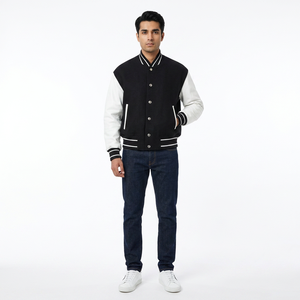 Chaqueta Varsity Unisex de Invierno, Transpirable y Ecológica, con Logotipo Personalizado en la Parte Delantera, para Hombre, MOQ Bajo, para Uso en Exteriores, Venta al Por Mayor - Product Image 1