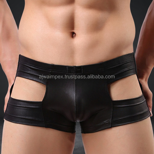 Men Sexy <strong>Tight</strong> Good Material Leather Panties Leather <strong>Shorts</strong> for Man Beach Summer Underwear <strong>Swim</strong> <strong>Short</strong> - Product Image 2