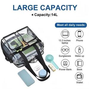 Sac à bandoulière transparent imperméable portable pour concerts, sports, jeux, activités de plein air, sac à main en PVC transparent, sac fourre-tout transparent - Product Image 1