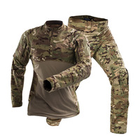Vêtements tactiques Camouflage Chasse Field Top Sports de plein air Grenouille Tactique T Shirt Gym Camouflage Chemise Uniforme à Manches Longues
