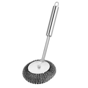 Dài-xử lý Nồi thép không gỉ làm sạch bàn chải hộ gia đình nhà bếp tạo tác cho bát tẩy dầu mỡ nồi làm hại với dây thép xử lý - Product Image 1