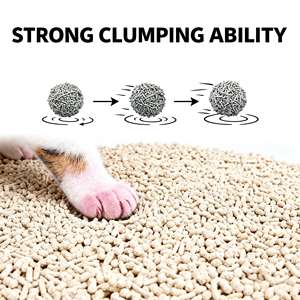 Bac à litière pour chat en tofu avec charbon actif, bois, amidon de maïs, jetable, sans blocage des toilettes - Product Image 1