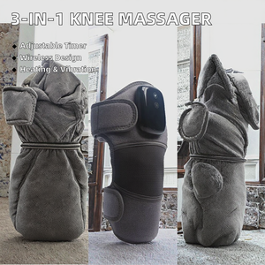 Masseur de genou sans fil 3-en-1 avec chaleur et vibrations, attelle chauffante pour le coude, pour le soulagement des genoux et des épaules - Product Image 3