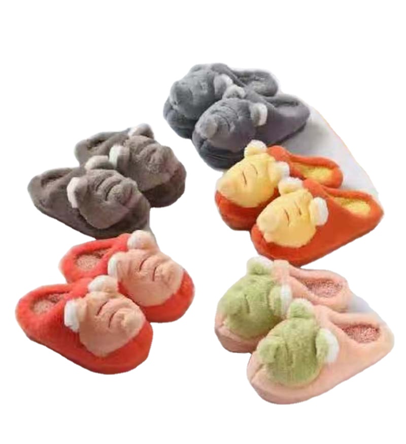 Оптовая продажа, симпатичные меховые тапочки с принтом, горячая Распродажа 2021, Зимняя Детская домашняя обувь для спальни