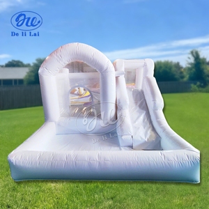Vente en gros de trampolines gonflables portables en PVC de couleur personnalisée, toboggans, piscines à balles, <span class=keywords><strong>mini</strong></span> châteaux, trampolines multifonctionnels 3x3.2m - Product Image 3