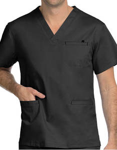 เสื้อสครับแพทย์ผู้ชายจากโรงงาน OEM ผลิตจากผ้าทอโพลีเอสเตอร์/คอตตอน ระบายอากาศได้ดี เป็นมิตรต่อสิ่งแวดล้อม ไซส์ใหญ่ ขายส่ง ชุดยูนิฟอร์ม - Product Image 6