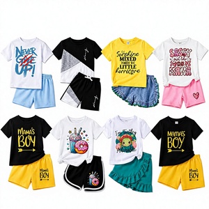 Lote de Ropa Infantil Surtida al Azar, Conjuntos de Verano al por Mayor, Proveedor de Fábrica de Ropa para Niños Pequeños, Poliéster, Tallas Variadas - Product Image 1