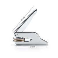 Mesin Emboss Logo Desktop Personalisasi, Tang Stempel Baja, Alat Ukir Segel Baja Tahan Karat untuk Buku, Kertas, Kantor