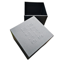 Boîte cadeau rigide à base de couvercle en relief noir personnalisé avec finition mate emballage de produits de détail portable pour tasses à bougies électroniques