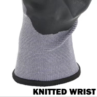 Niveau de coupe A2 mécanicien gant robuste nitrile trempé sable fini 15G Nylon Spandex gants coquille pour travail hommes