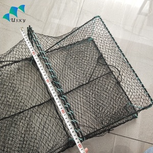 Prezzo di fabbrica 60*43*22cm Ply Square gabbia di granchio multifilamento PE e HDPE materiale pesca trappola per pesci e gamberetti acquacoltura - Product Image 4