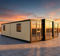 Maison conteneur de luxe extensible 2-8 chambres, grande surface personnalisée, villa conteneur préfabriquée à double aile, petite maison préfabriquée