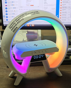 Sạc không dây với đồng hồ báo thức, màu RGB LED flash, đèn bàn, điện thoại di động, phòng khách, bàn cạnh giường ngủ, loa - Product Image 2