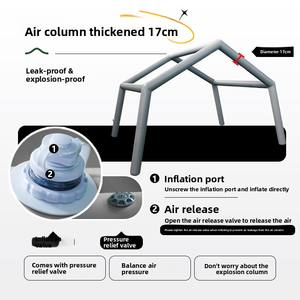 Tente de camping gonflable quatre saisons en tissu coton 320g (<span class=keywords><strong>194</strong></span> (97+97)) imperméable à montage rapide - Product Image 2