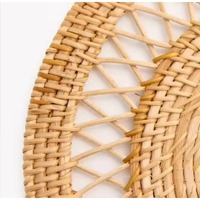 Napperons en osier tissé en rotin bambou sous-verres ronds assiettes de chargeur pour événements de mariage vaisselle décoration de Table à manger