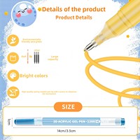 Stylos gel acryliques en plastique 54 couleurs pour étudiants, séchage rapide, sans bavure, marqueurs empilables en boîte pour dessin et journalisation