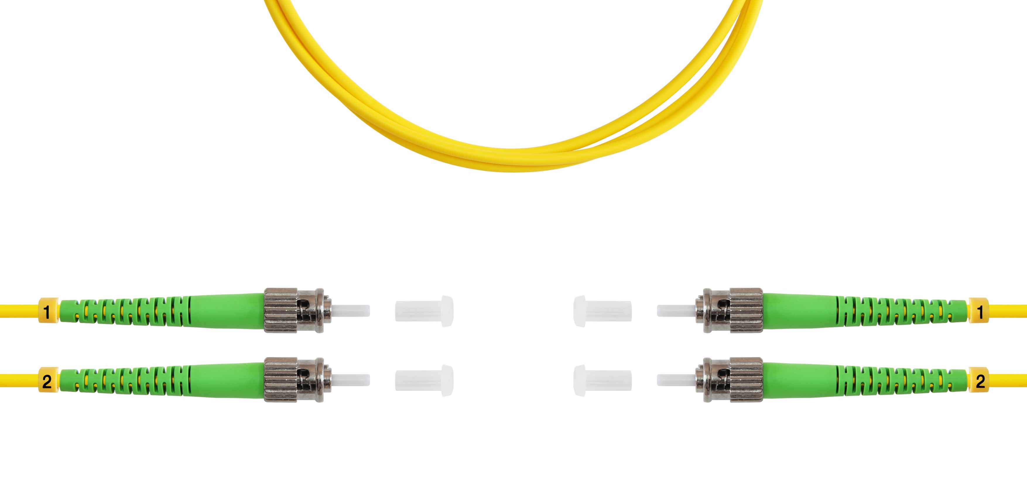 ST SC LC / APC Single Mode Duplex Fiber Optic Patch Cable / Fiber Optic Patch Cord Jumper Cable