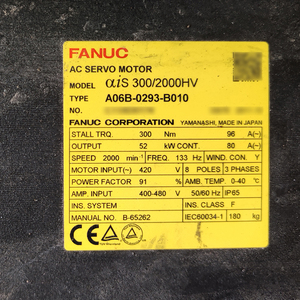A06B-0293-B010 AiS 300/2000HV FANAC Servo Motor FANUC - Product Image 4