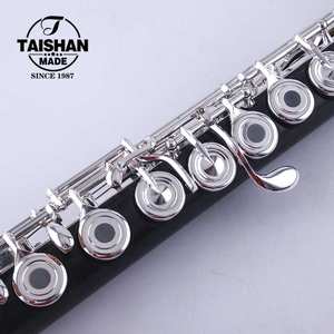 Flauta Chinesa de Ébano Banhada a Prata com 17 Chaves Abertas em Tom de Dó - Product Image 4