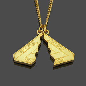 สร้อยคอแฟชั่นผู้ชาย สไตล์ฮิปฮอปสุดเท่ จี้รูปสามเหลี่ยมโลหะผสม สร้อยสแตนเลส ขายดี ราคาส่ง - Product Image 2