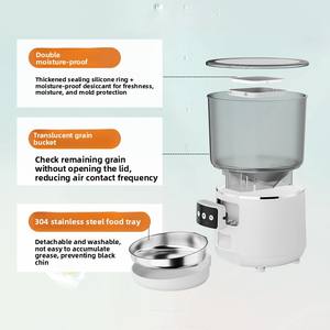 Distributore Automatico di Cibo <span class=keywords><strong>per</strong></span> Animali Domestici Ecologico e <span class=keywords><strong>Intelligente</strong></span> con Controllo WIFI e APP, Ciotole in Plastica da 4L <span class=keywords><strong>per</strong></span> Cani e <span class=keywords><strong>Gatti</strong></span>, Alimentazione a Batteria - Product Image 4