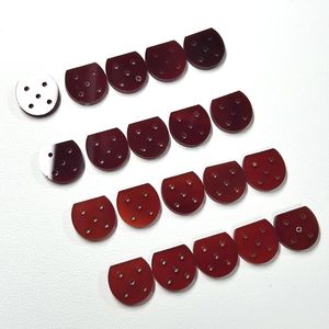 <span class=keywords><strong>Piedra</strong></span> de Ágata Roja Natural <span class=keywords><strong>en</strong></span> Forma de Mariquita, Tamaño 10.1x9.6mm, Altura 2mm, Calcedonia Cornalina Roja Original - Product Image 5