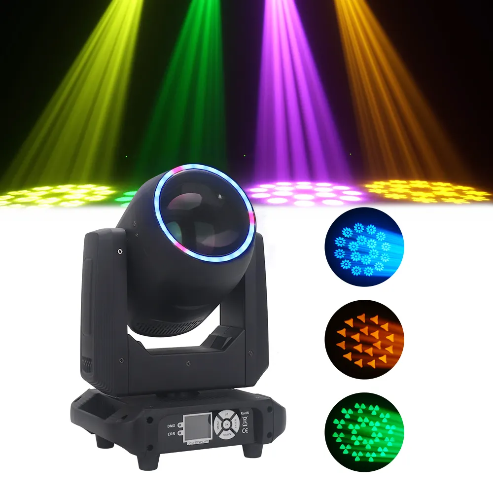 Cabezas Mviles 150 watt LED Mini fascio Spot 18 prisma Luces Dj Light Rainbow luci da palcoscenico DMX teste mobili
