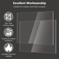 Transparent Flexible Acrylic Sheet Panels for DIY Display Project Plastic Craft Frames Signs Plexiglass Sheet