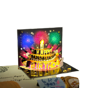 3D <span class=keywords><strong>Pop</strong></span> <span class=keywords><strong>up</strong></span> Firework Led Luces y tarjetas de <span class=keywords><strong>cumpleaños</strong></span> musicales Puede soplar velas Led <span class=keywords><strong>Tarjeta</strong></span> de felicitación de <span class=keywords><strong>cumpleaños</strong></span> electrónica - Product Image 3