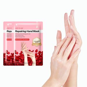 Masque pour les <span class=keywords><strong>mains</strong></span> en collagène de rose anti-rides, marque privée, soin de la peau spa, hydratant et illuminateur pour tous types de peau - Product Image 1
