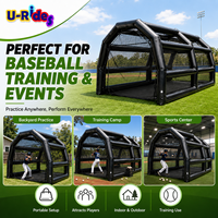 Cage de jeu de baseball gonflable portable, jeu sportif interactif pour location de fête, équipement de divertissement extérieur